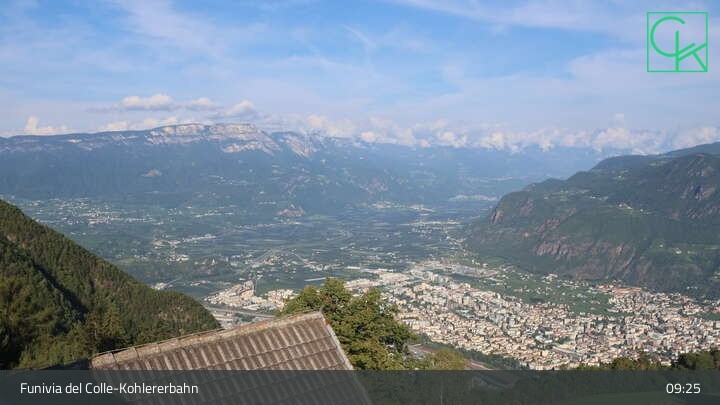 Archiv Foto Webcam Bozen – Blick von Kohlern über den Talkessel