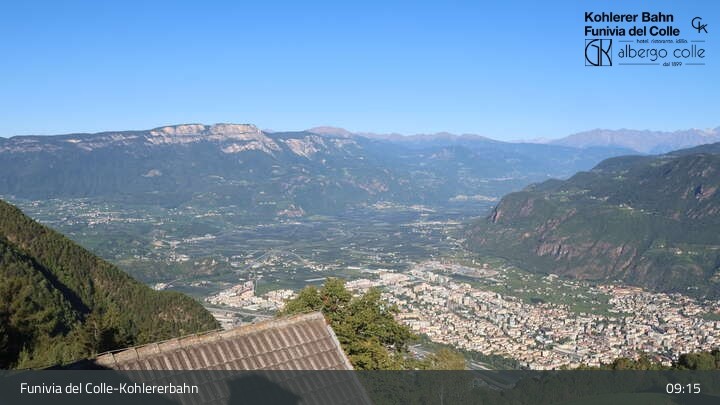 Archiv Foto Webcam Bozen – Blick von Kohlern über den Talkessel