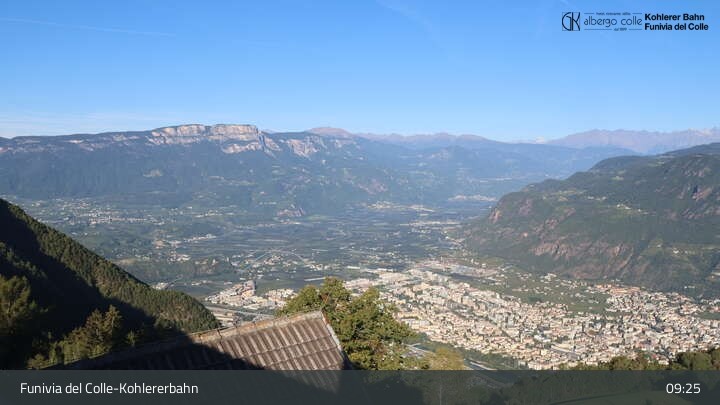Archiv Foto Webcam Bozen – Blick von Kohlern über den Talkessel