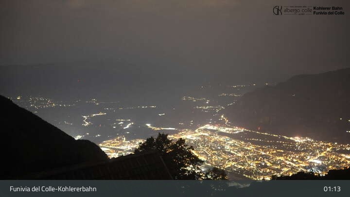 Archiv Foto Webcam Bozen – Blick von Kohlern über den Talkessel