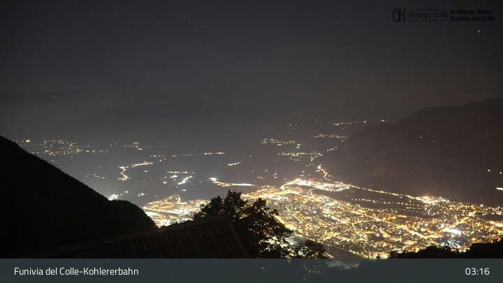 Archiv Foto Webcam Bozen – Blick von Kohlern über den Talkessel