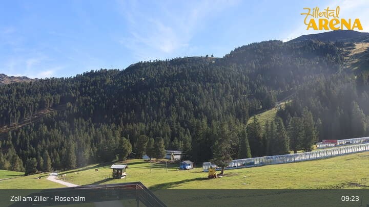 Archiv Foto Webcam Zell am Ziller – Rosenalm Kinderland und Plattenanger