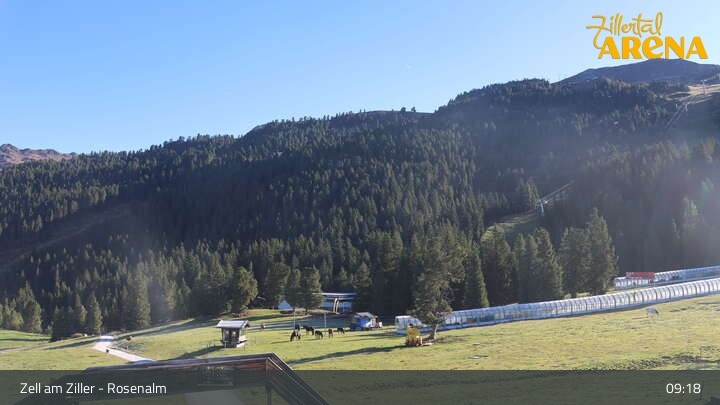 Archiv Foto Webcam Zell am Ziller – Rosenalm Kinderland und Plattenanger