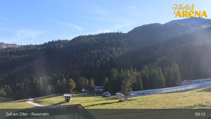 Archiv Foto Webcam Zell am Ziller – Rosenalm Kinderland und Plattenanger