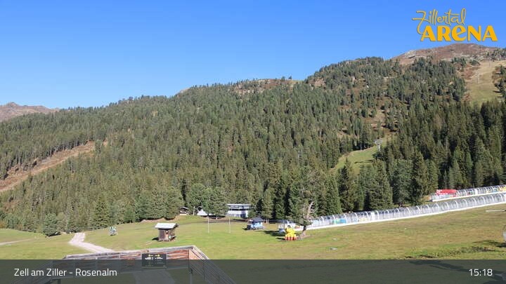 Archiv Foto Webcam Zell am Ziller – Rosenalm Kinderland und Plattenanger