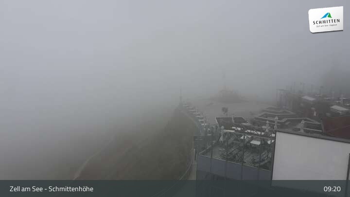 Archiv Foto Webcam Zell am See – Schmittenhöhe Bergstation und Kitzsteinhorn