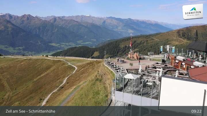 Archived image Webcam Zell am See – Schmittenhöhe Panorama towards Hohe Tauern