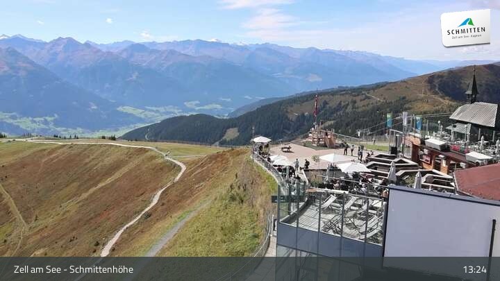 Archiv Foto Webcam Zell am See – Schmittenhöhe Bergstation und Kitzsteinhorn