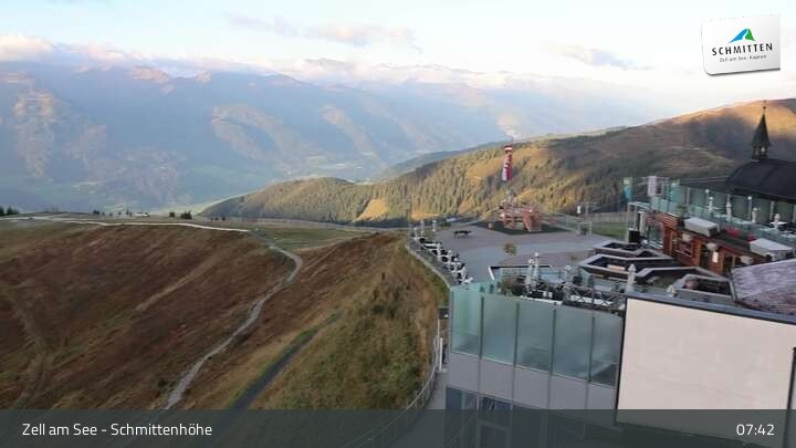 Archived image Webcam Zell am See – Schmittenhöhe Panorama towards Hohe Tauern