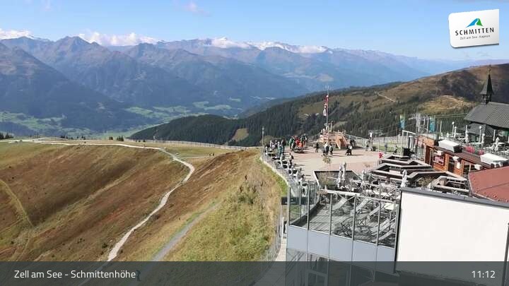 Archived image Webcam Zell am See – Schmittenhöhe Panorama towards Hohe Tauern