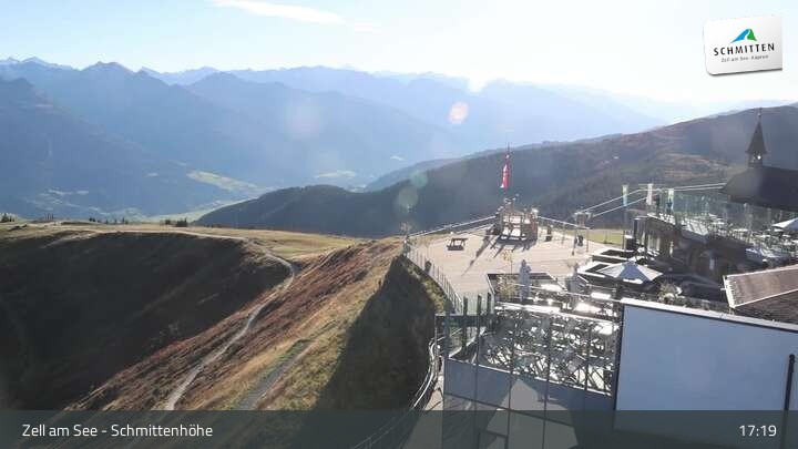 Archiv Foto Webcam Zell am See – Schmittenhöhe Bergstation und Kitzsteinhorn