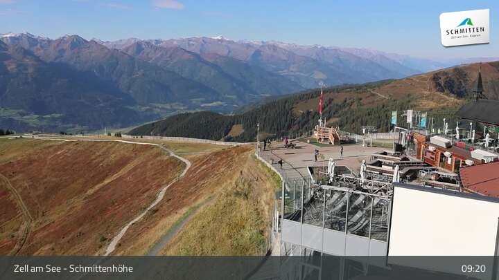 Archived image Webcam Zell am See – Schmittenhöhe Panorama towards Hohe Tauern