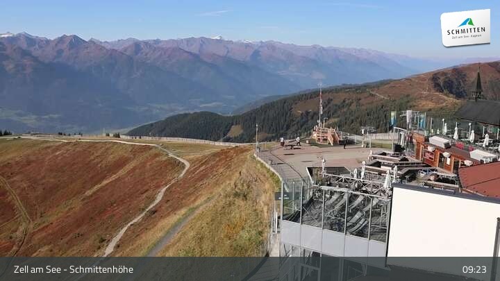 Archived image Webcam Zell am See – Schmittenhöhe Panorama towards Hohe Tauern