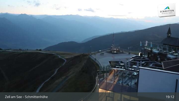 Archived image Webcam Zell am See – Schmittenhöhe Panorama towards Hohe Tauern