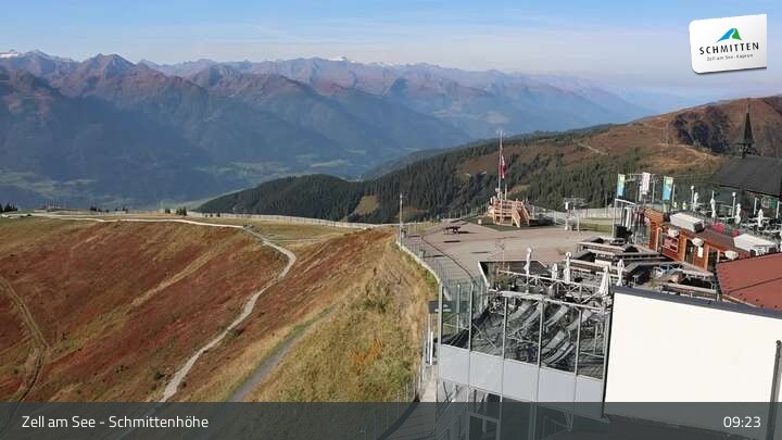 Archived image Webcam Zell am See – Schmittenhöhe Panorama towards Hohe Tauern