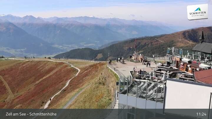 Archived image Webcam Zell am See – Schmittenhöhe Panorama towards Hohe Tauern