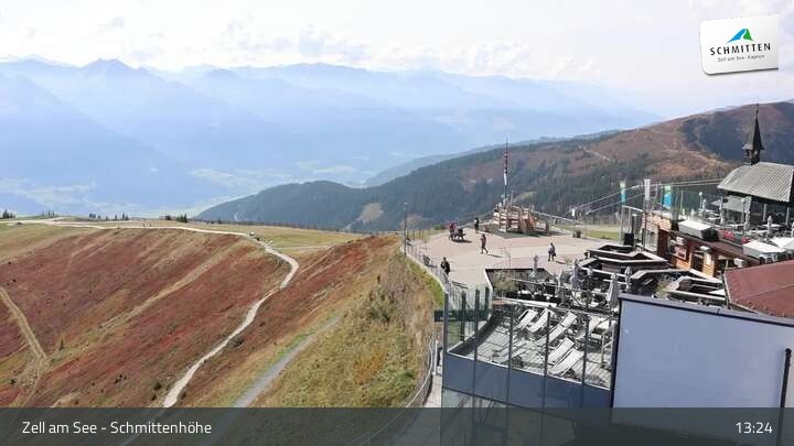 Archived image Webcam Zell am See – Schmittenhöhe Panorama towards Hohe Tauern