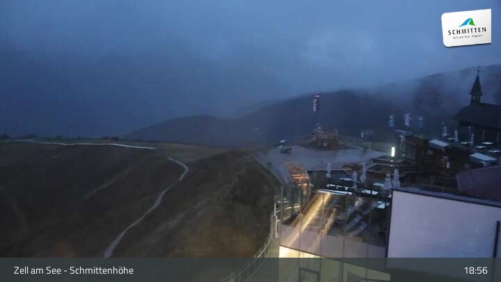 Archiv Foto Webcam Zell am See – Schmittenhöhe Bergstation und Kitzsteinhorn