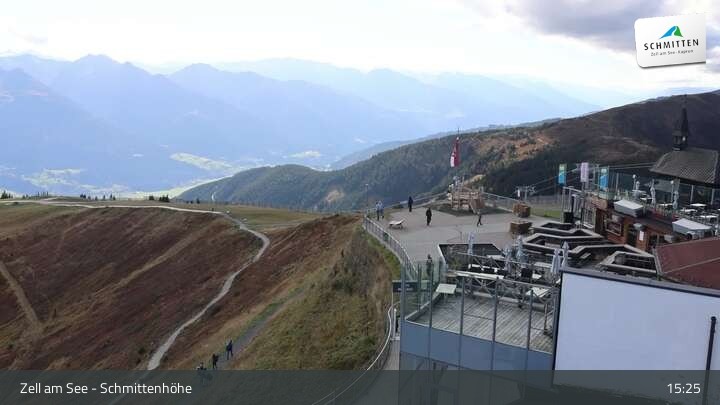 Archiv Foto Webcam Zell am See – Schmittenhöhe Bergstation und Kitzsteinhorn