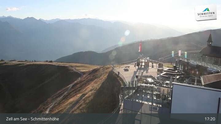 Archiv Foto Webcam Zell am See – Schmittenhöhe Bergstation und Kitzsteinhorn