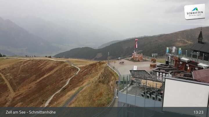 Archiv Foto Webcam Zell am See – Schmittenhöhe Bergstation und Kitzsteinhorn