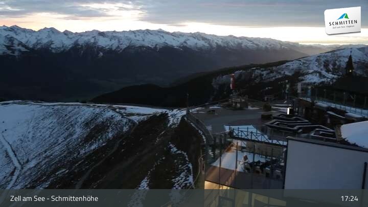Archiv Foto Webcam Zell am See – Schmittenhöhe Bergstation und Kitzsteinhorn
