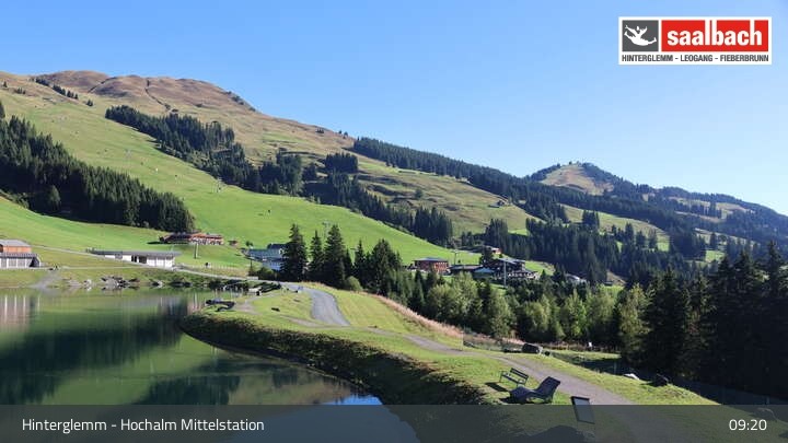 Archiv Foto Webcam Skicircus Saalbach – Speicher Hochalm und Liftanlagen