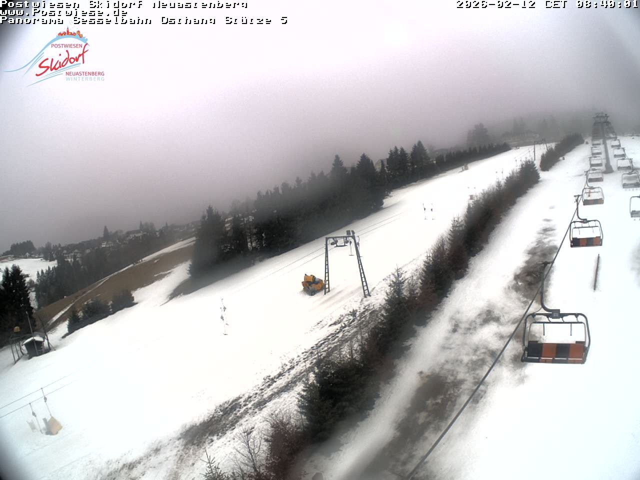 Archiv Foto Webcam Neuastenberg: Blick Sesselbahn Osthang