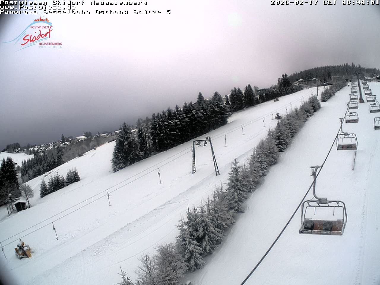 Archiv Foto Webcam Neuastenberg: Blick Sesselbahn Osthang