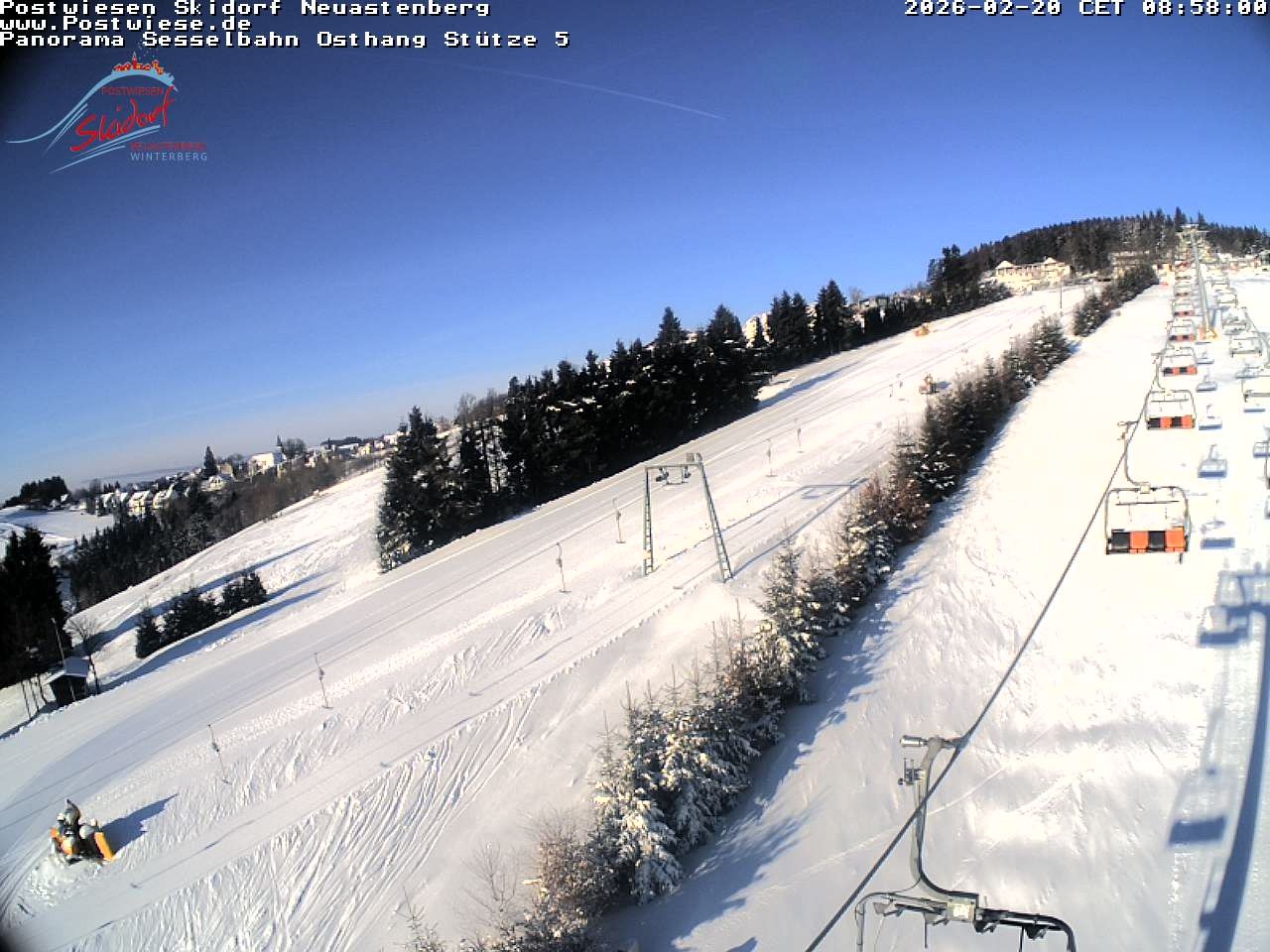 Archiv Foto Webcam Neuastenberg: Blick Sesselbahn Osthang