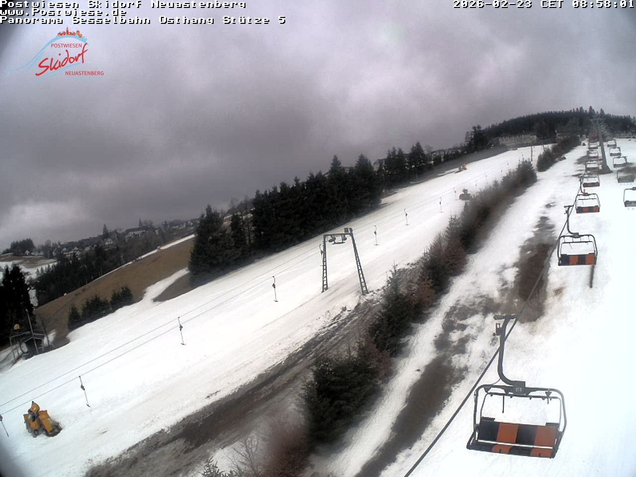 Archiv Foto Webcam Neuastenberg: Blick Sesselbahn Osthang