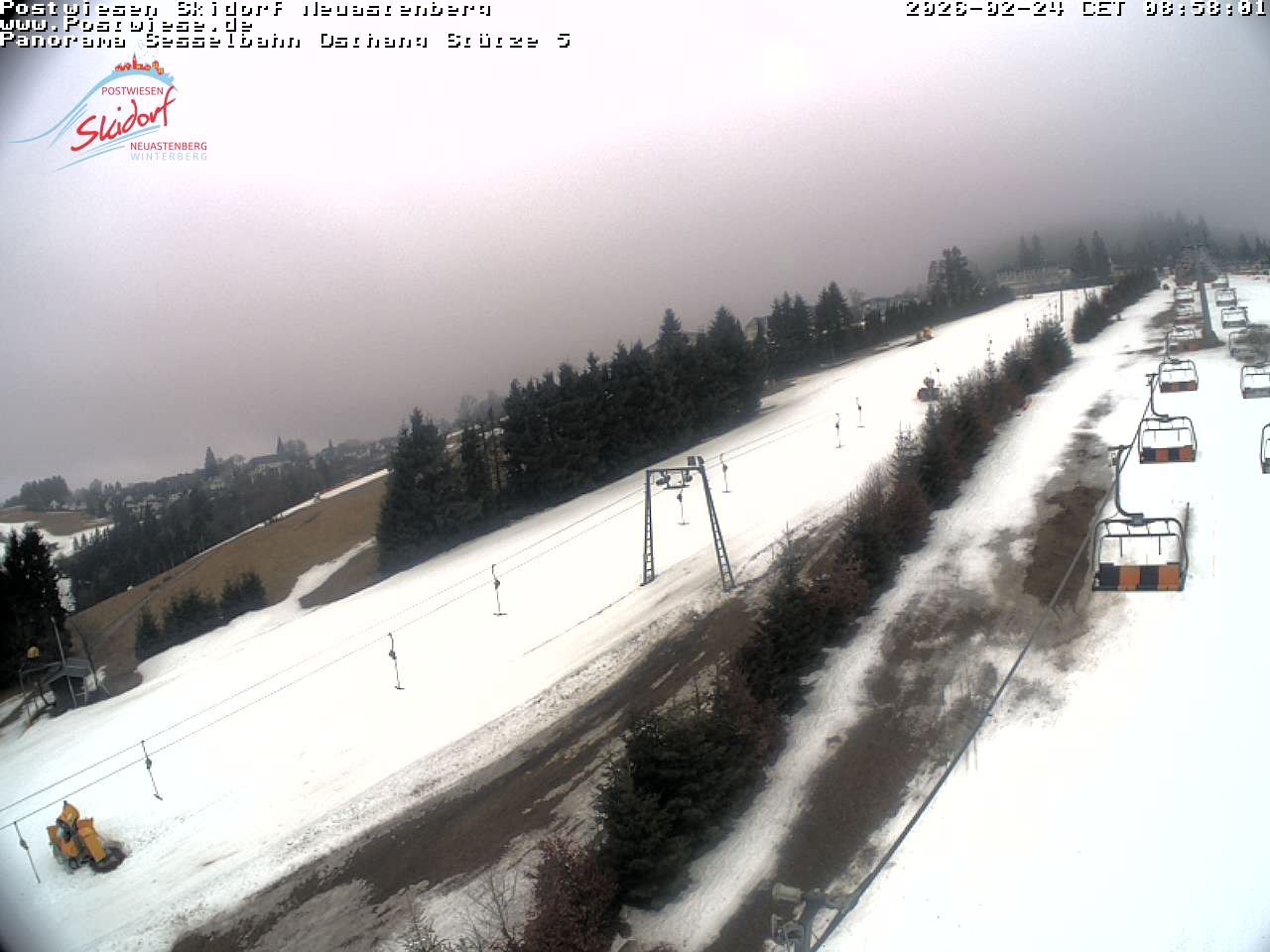 Archiv Foto Webcam Neuastenberg: Blick Sesselbahn Osthang