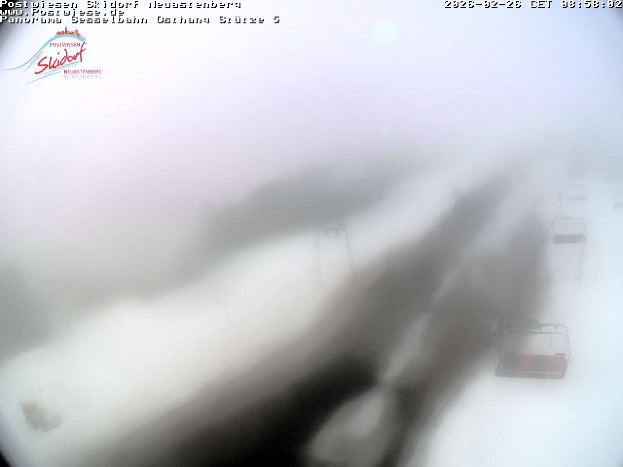 Archived image Webcam Neuastenberg: View chair lift east