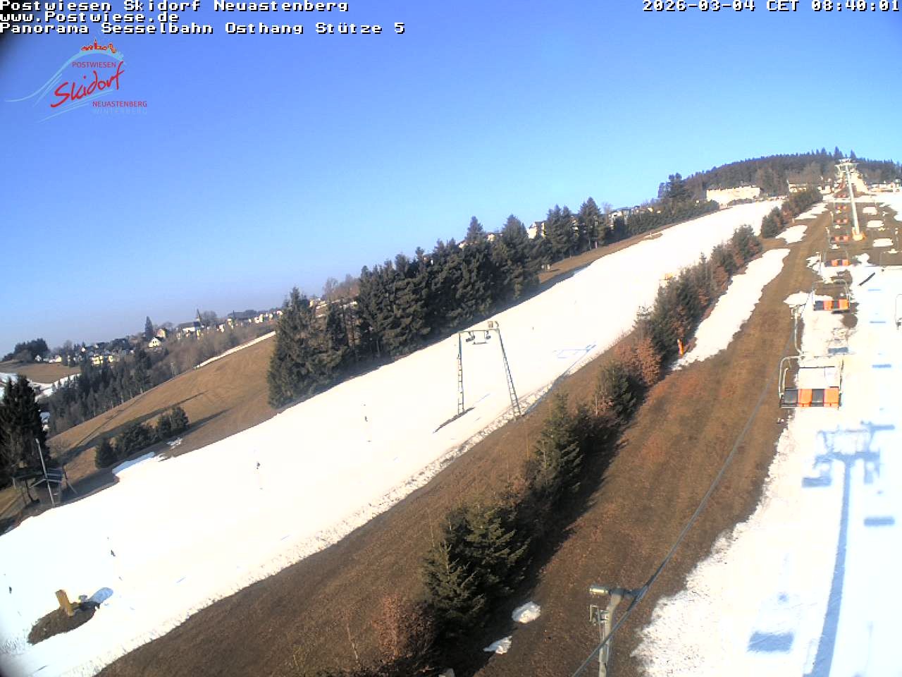 Archiv Foto Webcam Neuastenberg: Blick Sesselbahn Osthang