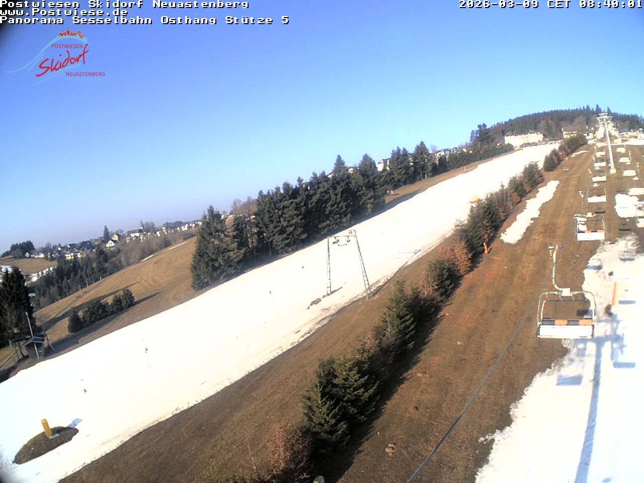 Archiv Foto Webcam Neuastenberg: Blick Sesselbahn Osthang