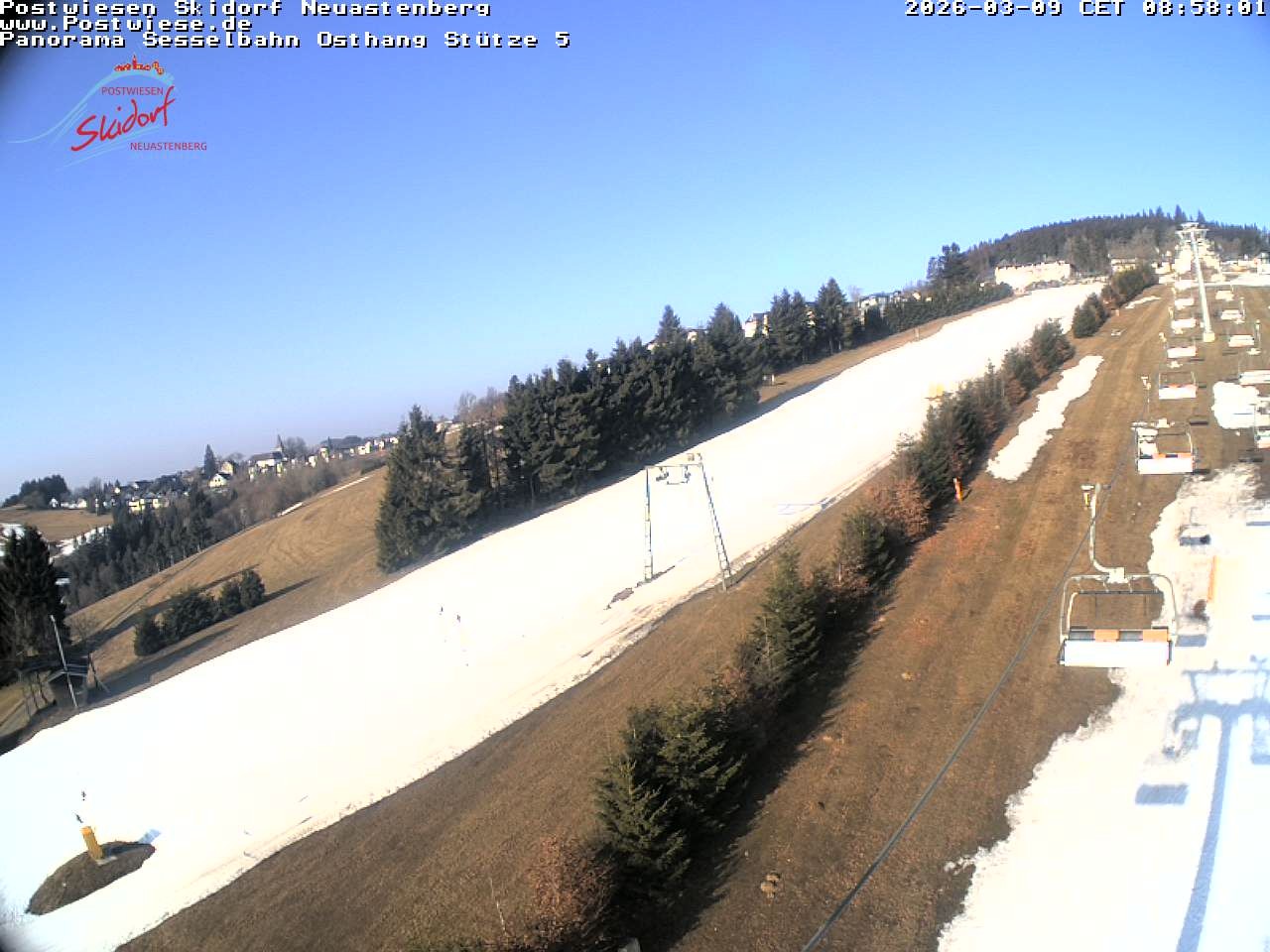 Archiv Foto Webcam Neuastenberg: Blick Sesselbahn Osthang