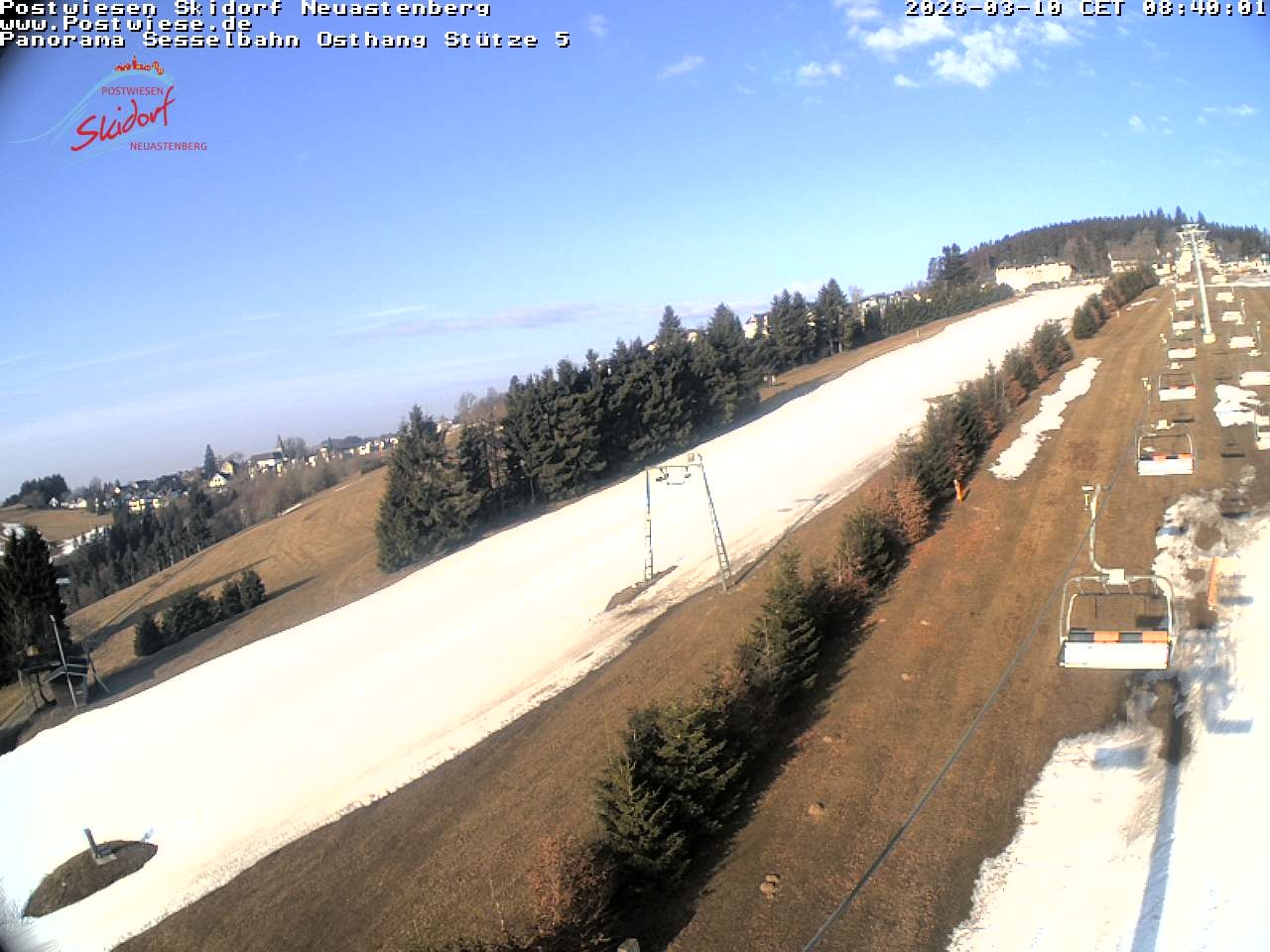 Archiv Foto Webcam Neuastenberg: Blick Sesselbahn Osthang