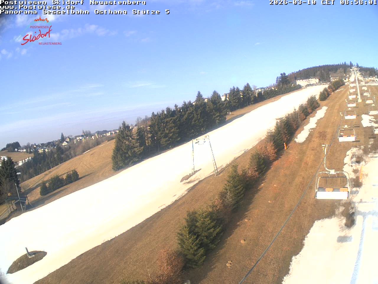 Archiv Foto Webcam Neuastenberg: Blick Sesselbahn Osthang