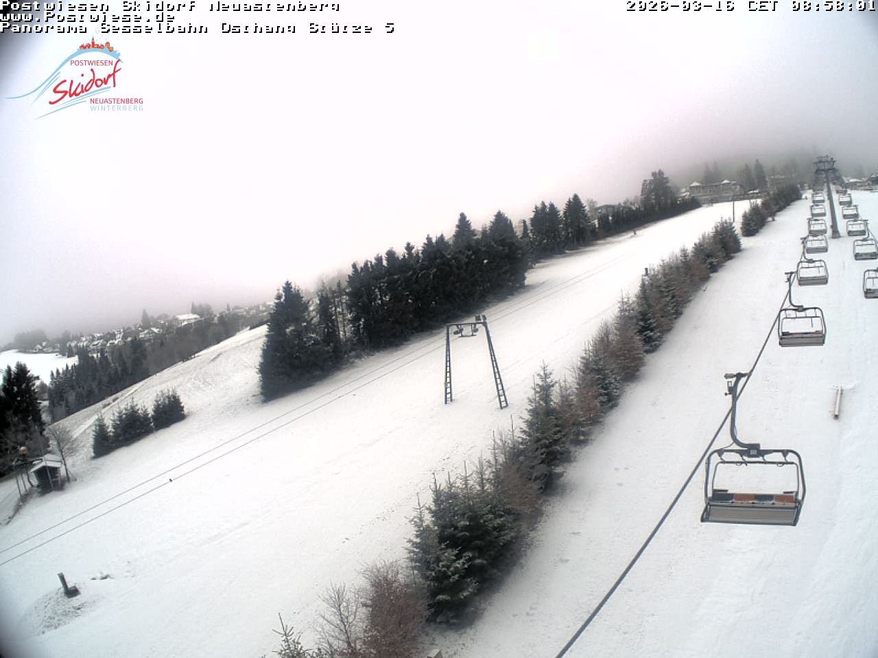 Archiv Foto Webcam Neuastenberg: Blick Sesselbahn Osthang