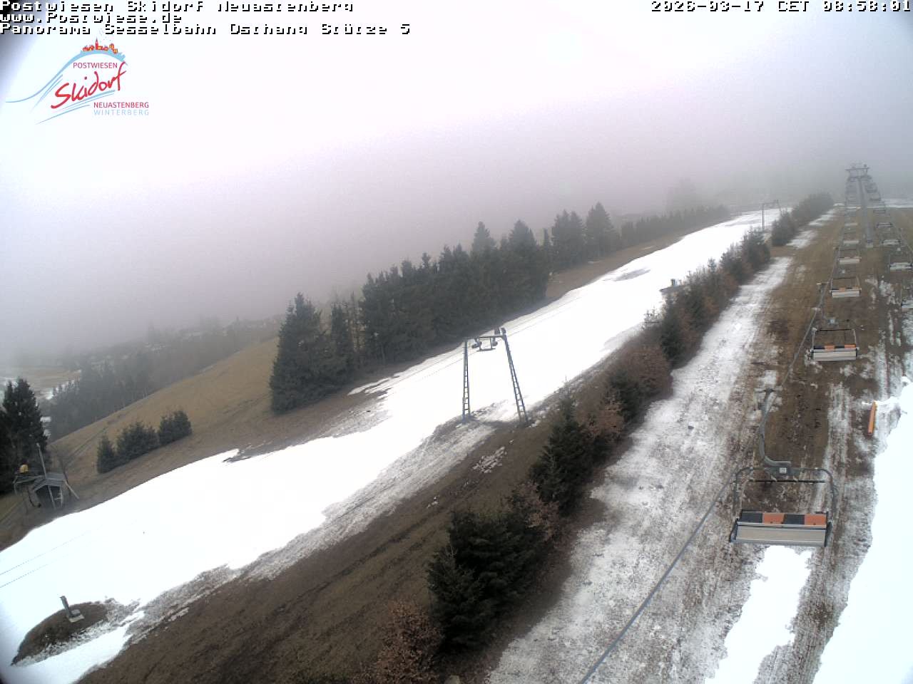 Archiv Foto Webcam Neuastenberg: Blick Sesselbahn Osthang