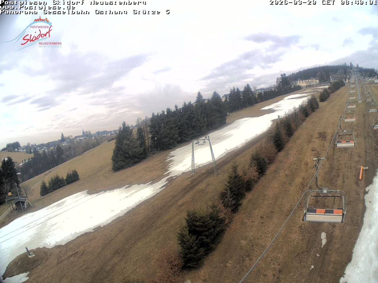 Archiv Foto Webcam Neuastenberg: Blick Sesselbahn Osthang