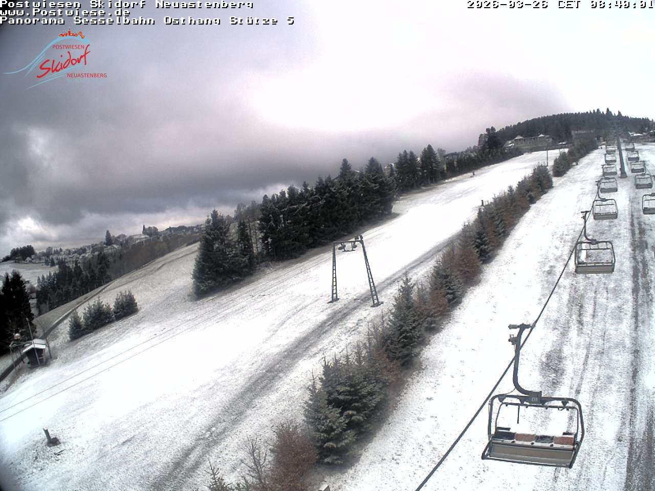 Archiv Foto Webcam Neuastenberg: Blick Sesselbahn Osthang