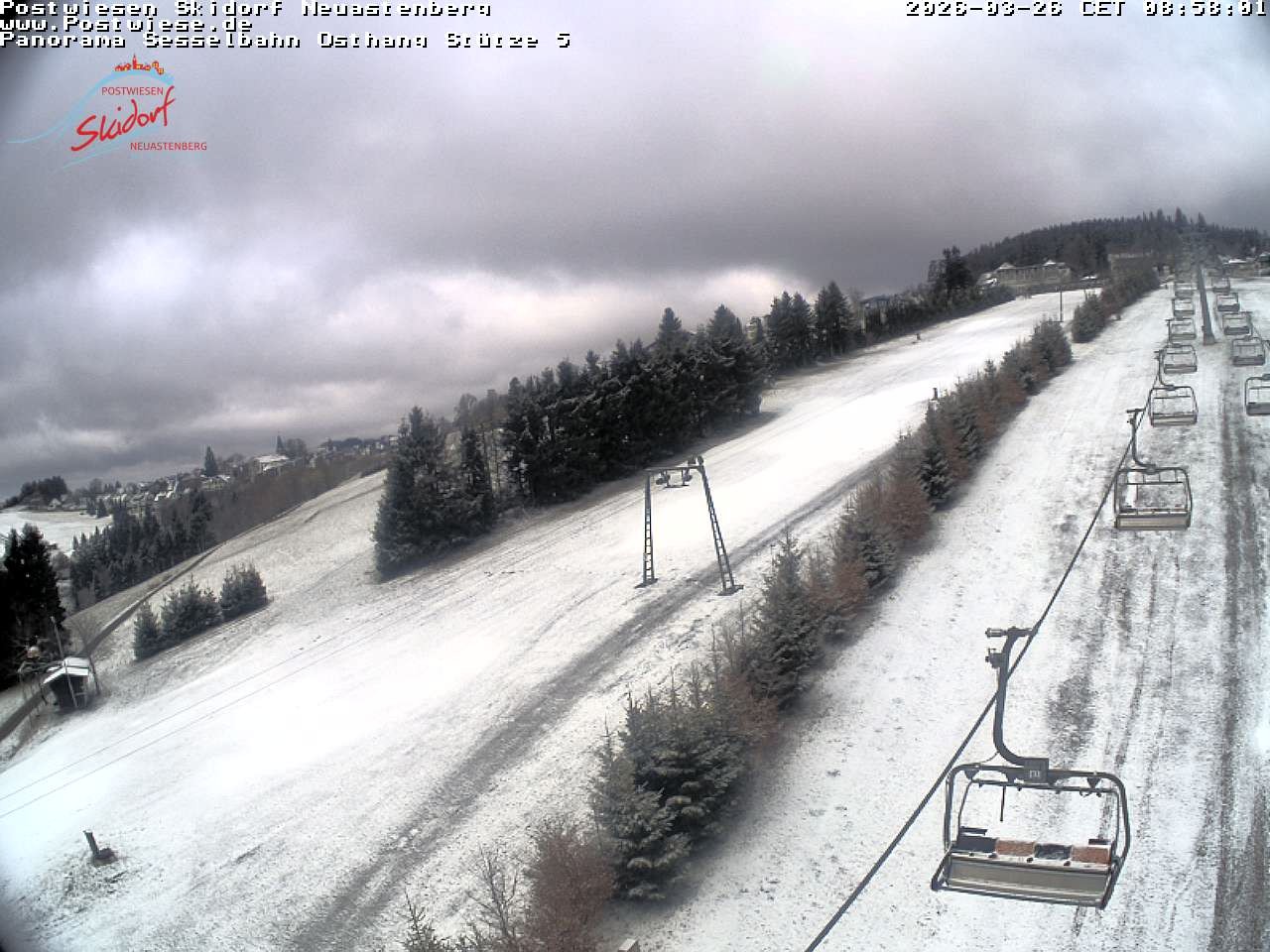 Archiv Foto Webcam Neuastenberg: Blick Sesselbahn Osthang