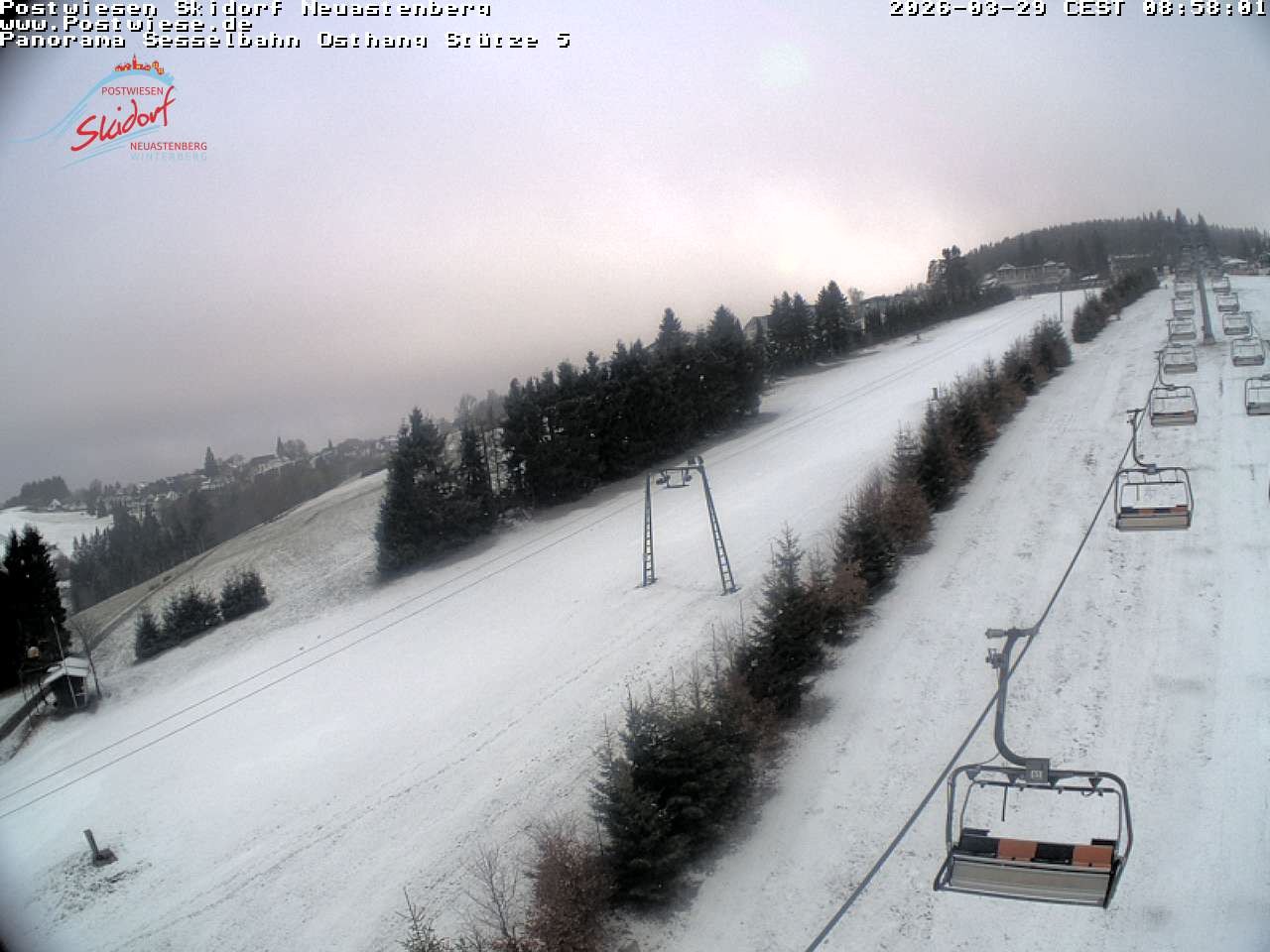 Archiv Foto Webcam Neuastenberg: Blick Sesselbahn Osthang