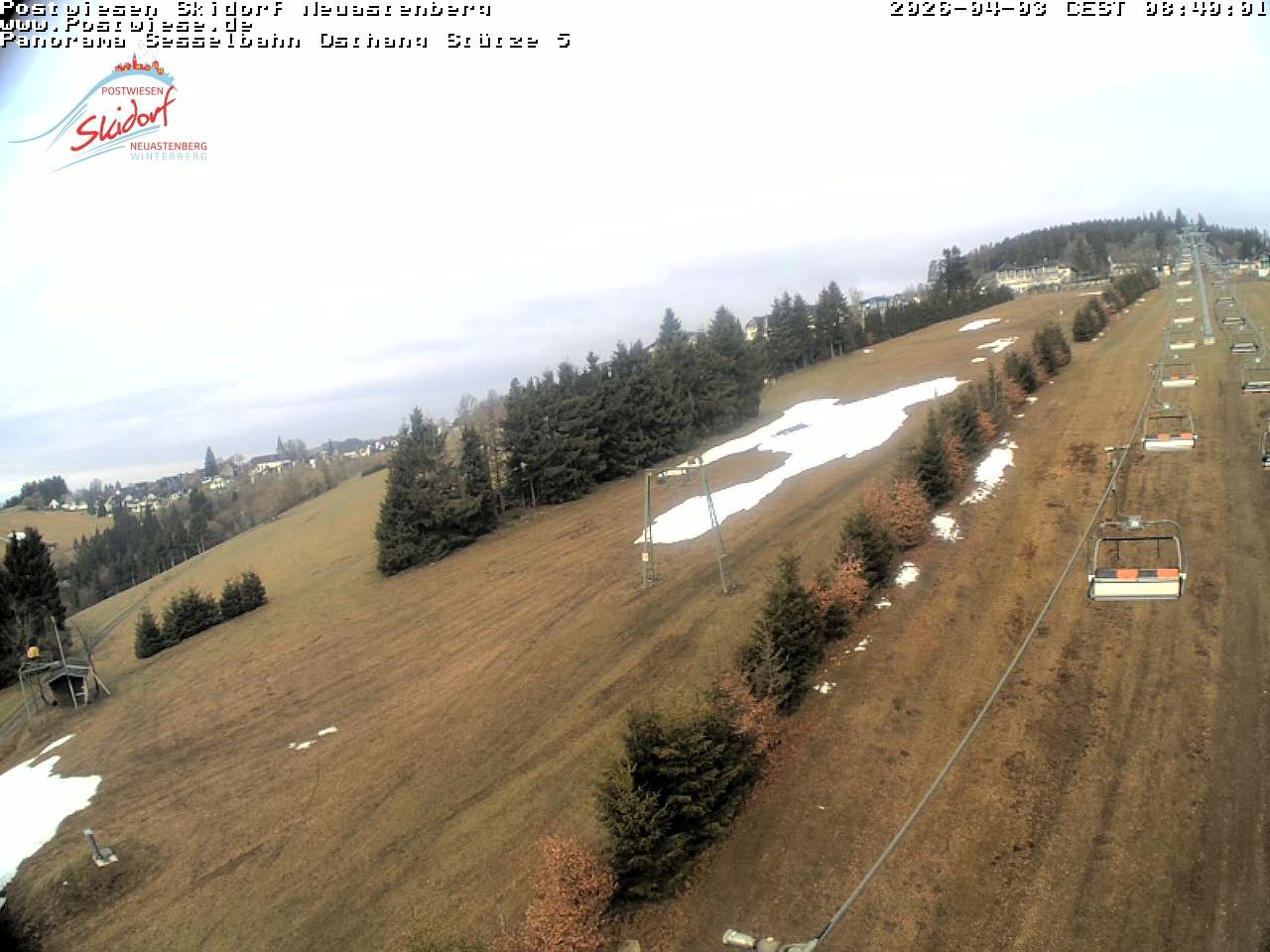 Archived image Webcam Neuastenberg: View chair lift east