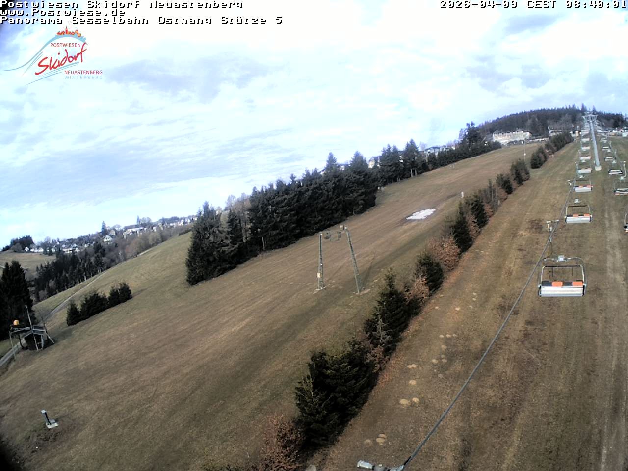 Archived image Webcam Neuastenberg: View chair lift east