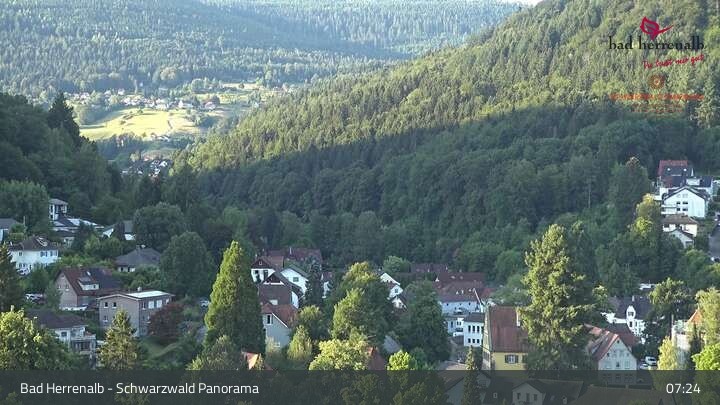 Archived image Webcam Hotel Schwarzwald Panorama in Bad Herrenalb