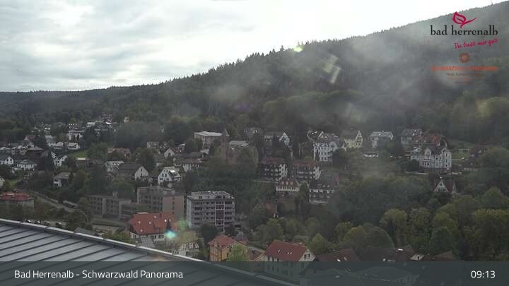 Archived image Webcam Hotel Schwarzwald Panorama in Bad Herrenalb