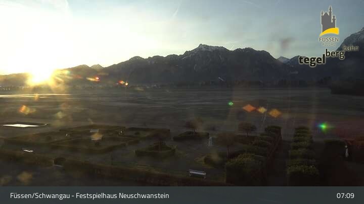 Archiv Foto Webcam Ludwigs Festspielhaus in Füssen