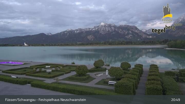 Archiv Foto Webcam Ludwigs Festspielhaus in Füssen